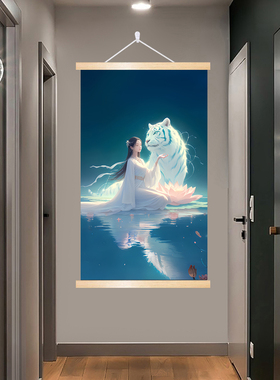 十二生肖牛虎鼠猴龙年动物图餐桌饭厅装饰挂画厨房家庭原木风壁画