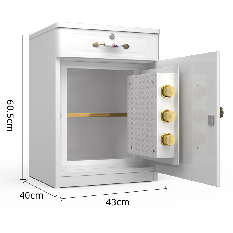 虎牌保险柜保险箱家用保险箱床头柜指纹款 电子密码款智能远程报警款防盗小型隐形保管柜60.5cm - 图1