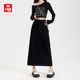 Black hip-covering denim skirt for women 2025 new style