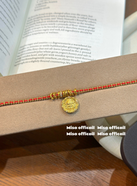 本命年红手绳～黄财神盘缠红绳手链编织手绳新中式国风送礼女高级