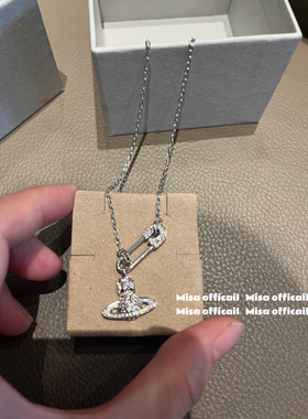 西太后经典珍珠土星项链别针项链