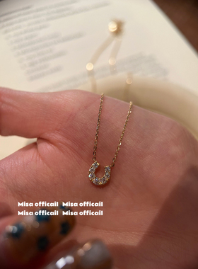 小u马蹄｜s925银莫桑钻项链纯银简约ins网红锁骨链极细气质送礼女