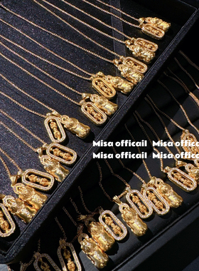 韦雪同款貔貅金刚杵吊坠叠戴项链小众设计百搭锁骨链衣服配饰女新