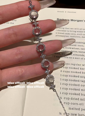 月光宝盒｜s925银天然缅甸水沫玉蛋面手链轻奢小众设计高级感送礼