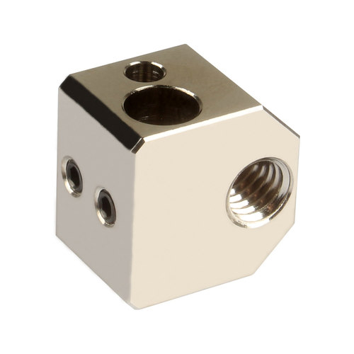 乐积3D打印铜铝加热块 热敏电阻电偶打印头配件TV6喷嘴挤出机零件 - 图1