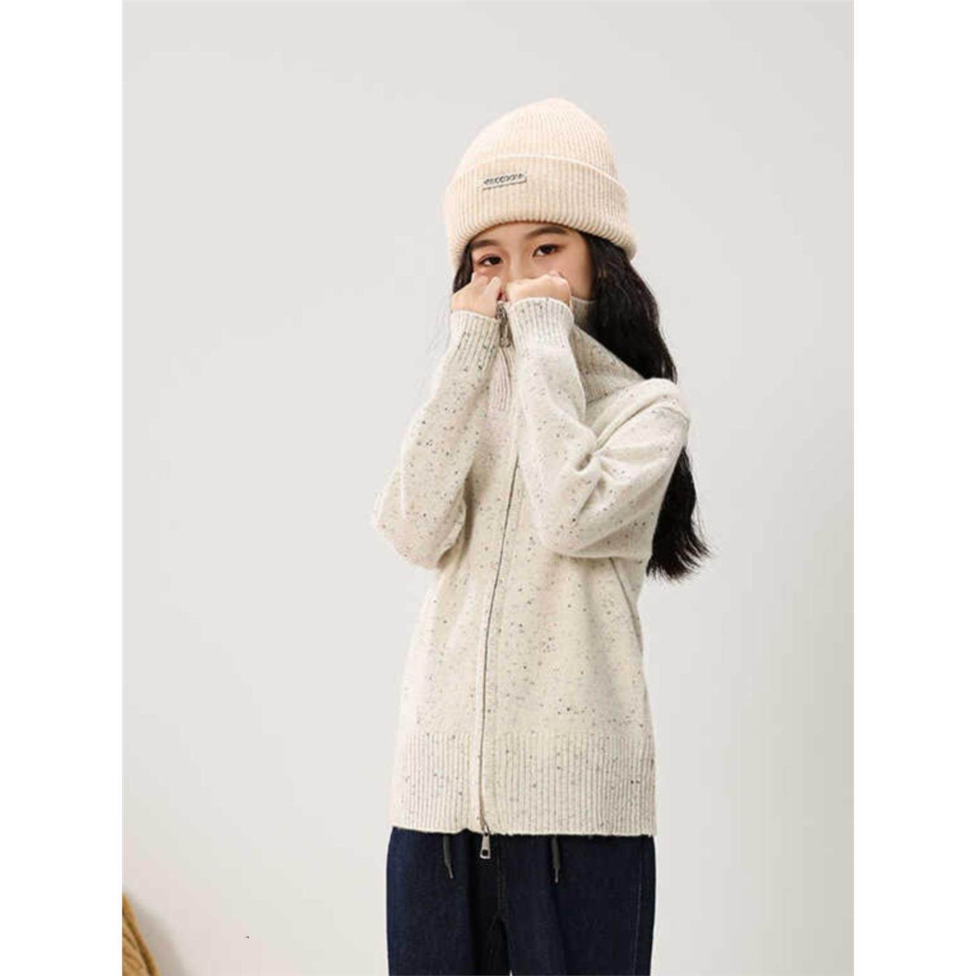 定染花纱100纯羊毛拉炼开衫女加厚毛衣设计感潮流显瘦针织外套,淘宝优惠券,粉丝福利购,淘宝优惠卷