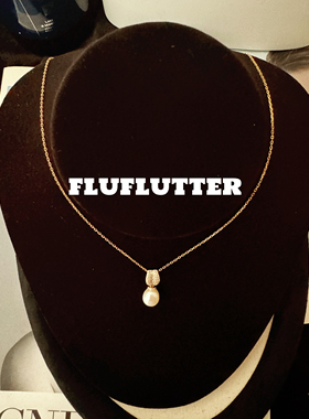 Fluflutter｜馥芙特高级轻奢小资女生时髦天然珍珠镶钻项链锁骨链