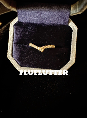 Fluflutter｜馥芙特高级轻奢小资女生镶钻简洁时尚戒指
