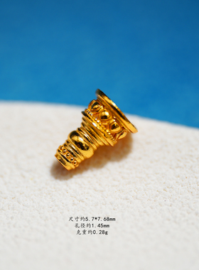 S925银镀24K金佛塔手链项链串饰