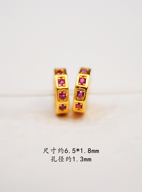 铜镀金镶钻藕片饰品配件