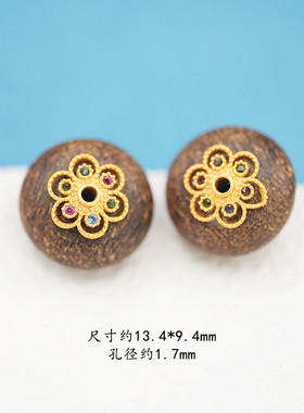 S925银沉香佛手文玩配件