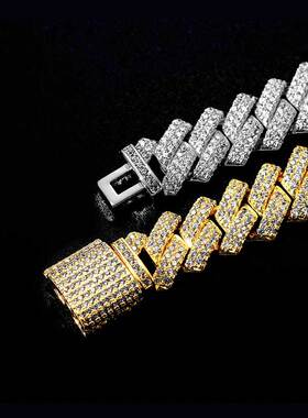 RAPROCK锆石欧美菱形古巴手链