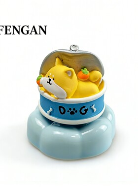 【转转猫罐头】转转乐陶瓷底座桌面摆件可爱树脂车载桌面装饰礼物