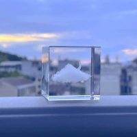"Луна, скрытая за облаком" Crystal Cloud 3D Cube Body Desktop Создание творческого подарка фестиваля Qixi
