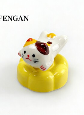 【飞翔转转猫】景德镇摆件