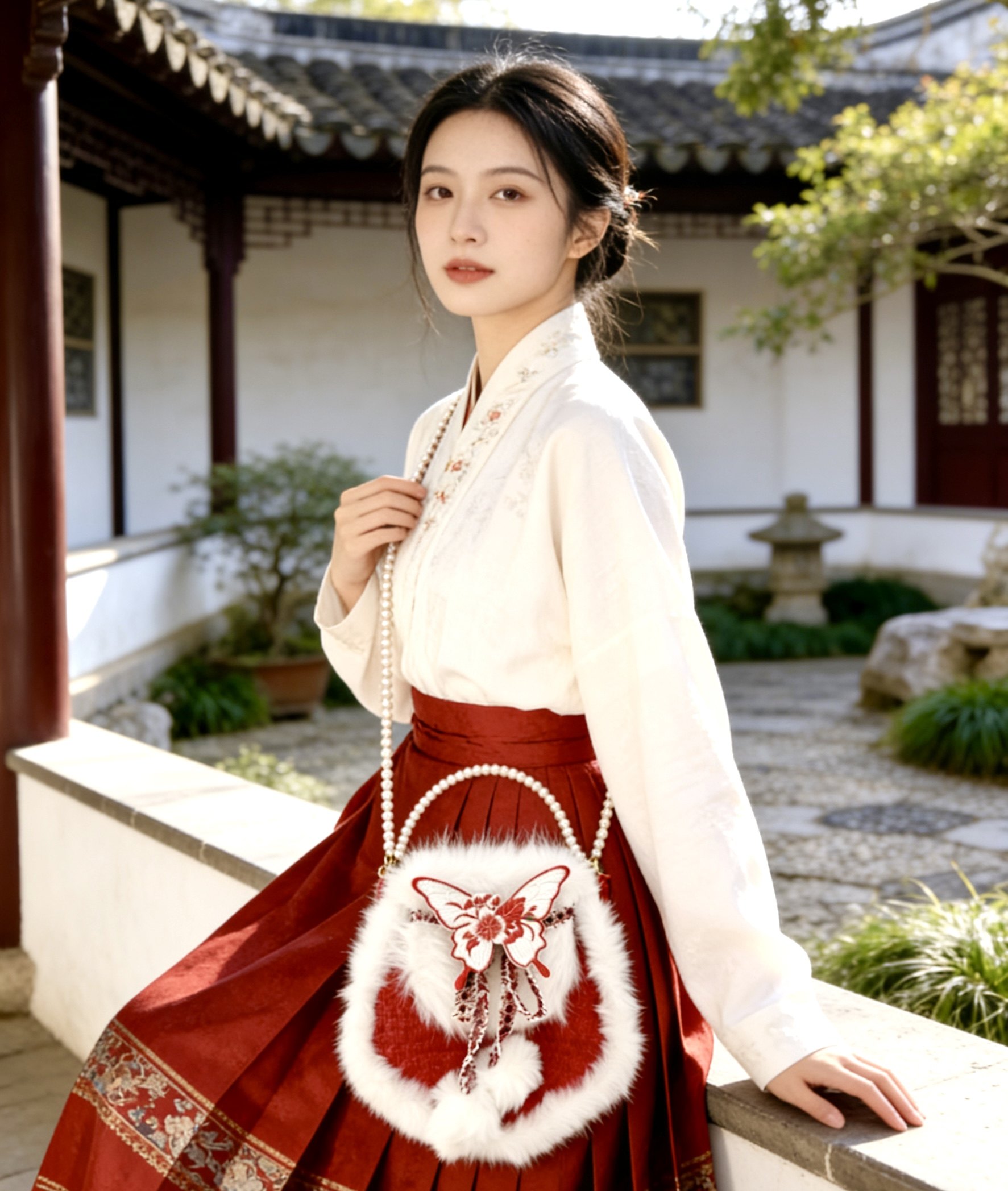 原创汉服斜挎包国风蝴蝶结刺绣包日常百搭毛绒包秋冬新款包,淘宝优惠券,粉丝福利购,淘宝优惠卷