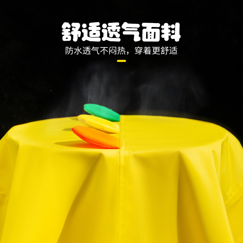 猪爸爸儿童连体雨衣雨裤小学生恐龙全身防水男小童幼儿园宝宝雨披 - 图1