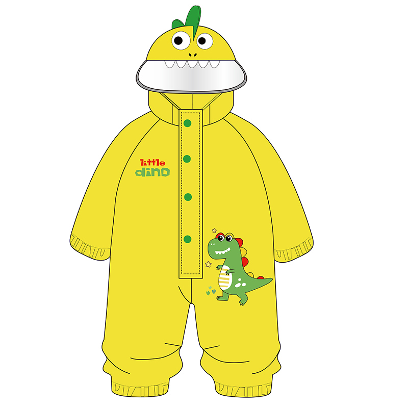 猪爸爸儿童连体雨衣雨裤小学生恐龙全身防水男小童幼儿园宝宝雨披 - 图3