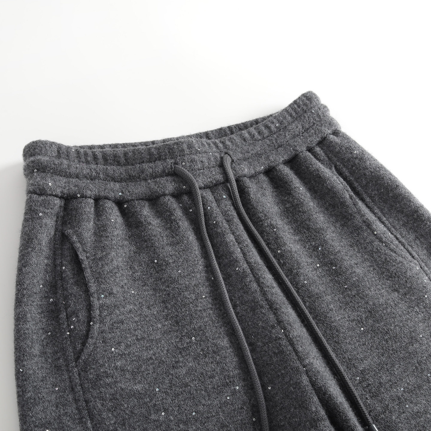 加绒羊毛亮片休闲弯刀裤2025冬季新款高腰显瘦百搭直筒阔腿香蕉裤,淘宝优惠券,粉丝福利购,淘宝优惠卷