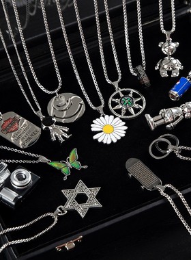 项链吊坠嘻哈长款百搭