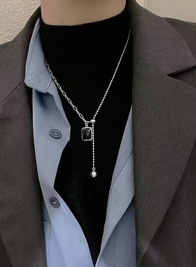 钛钢小众设计项链毛衣链