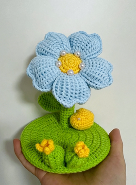 DIY毛线钩针有钱花手机支架包