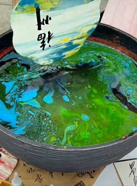 非遗漆扇桶缸大号染水容器手工