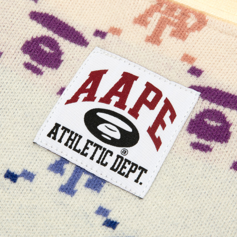 Aape旗舰店男装秋冬渐变老花猿人休闲潮流针织开衫外套B374XXP,淘宝优惠券,粉丝福利购,淘宝优惠卷