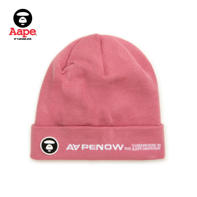 Aape旗舰店配饰猿人徽章字母刺绣潮流针织帽冷帽4866XXP,淘宝优惠券,粉丝福利购,淘宝优惠卷