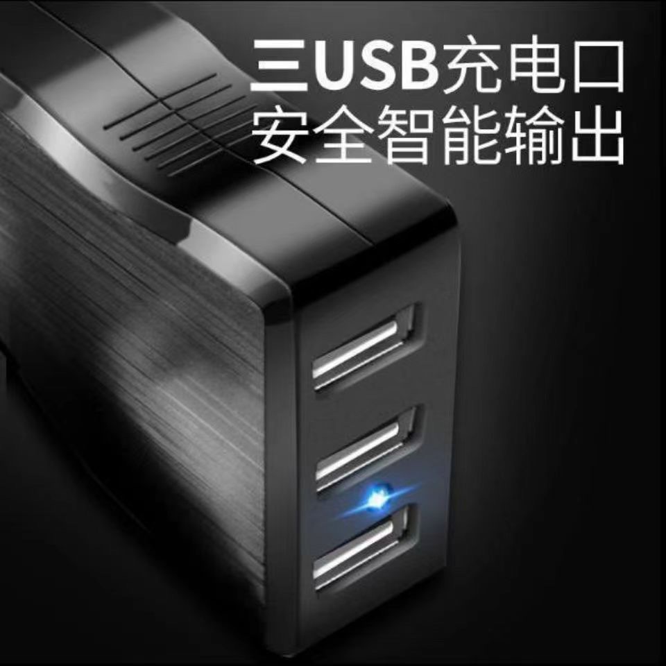 电瓶手机USB充电器12V24伏转换5V多功能通用型摩托车车载快充接头 - 图1