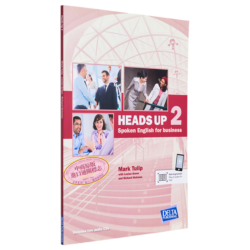 Heads up 2 B1-B2 Student's Book with Audio CD 商务英语口语课程2 学生用书及音频CD 英文原版进口教材教辅 大音 - 图3