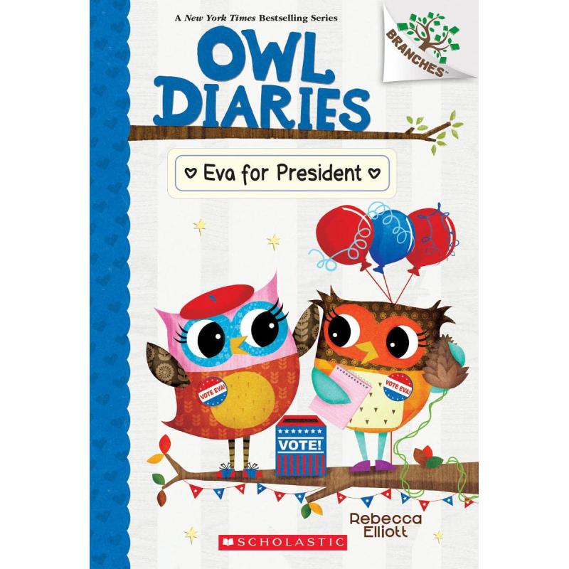 学乐大树系列 猫头鹰日记2册 OWL Diaries #18-19 The Nature Club Eva for President 英文原版儿童章节书故事书 大音
