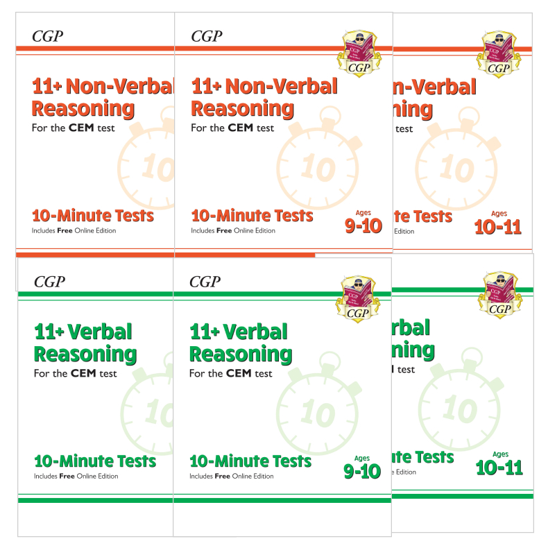 英国CGP原版 11+ CEM练习测试多组合 10-Minute Practice& Assessment小学3-6年级小升初数学英语趣味练习思维培养7-11岁附在线版-图2