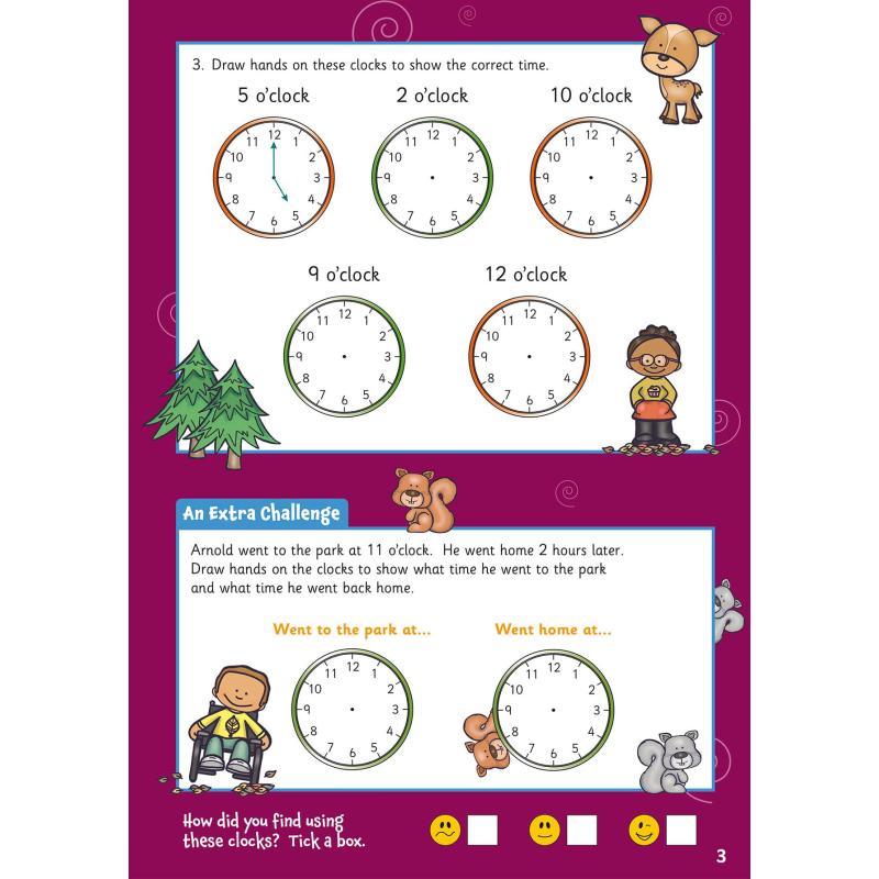 英国CGP教辅 5-7岁新认识时间活动书 New Telling the Time Activity Book for Ages 5-7 家庭学习含答案英文原版 大音 - 图2