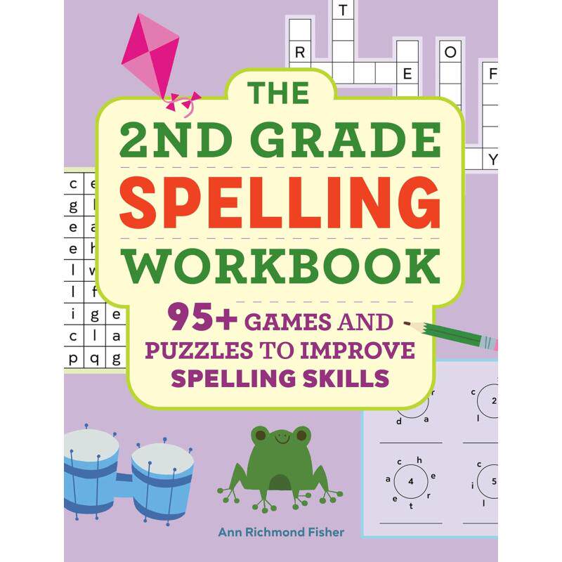 英文原版小学二年级单词拼写练习册 The 2nd Grade Spelling Workbook 提高英语拼写技能 游戏谜题书 进口教辅 大音