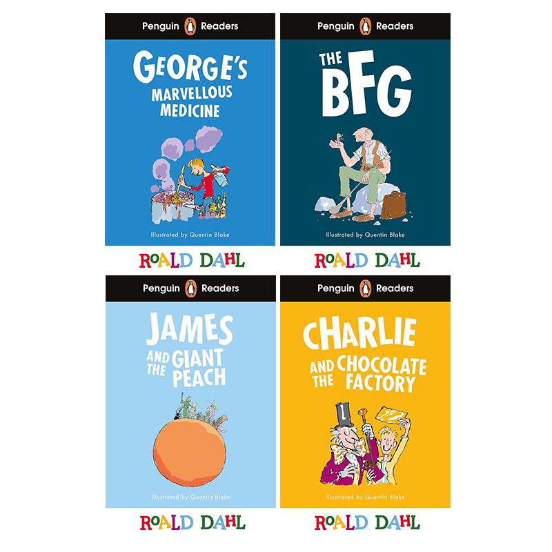 Penguin Readers 企鹅阅读分级指导3级 罗尔德达尔英语分级小说4册 Roald Dahl ELT Graded Reader 圆梦巨人BFG 大音
