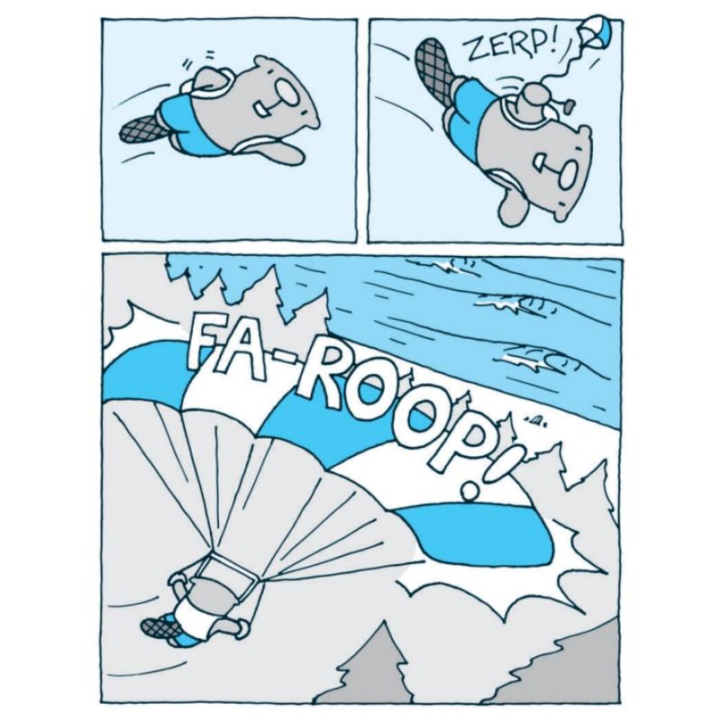 英文原版桥梁漫画海狸兄弟6册图像小说 The Flying Beaver Brothers and the Hot Air Baboons Crazy Critter Race 大音