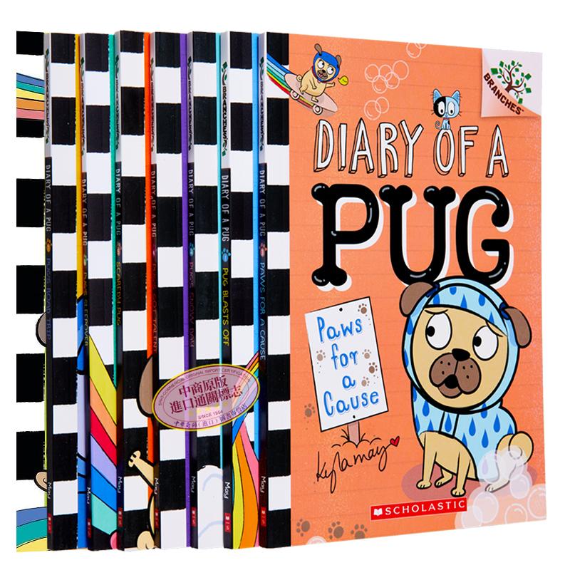 Diary of a Pug 1-8 学乐大树系列桥梁漫画 哈巴狗狗8册套装 英文原版 进口图书 儿童绘本 动物故事图画书 大音