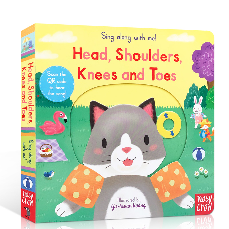 Sing Along With Me 跟我唱系列 Head Shoulders Knees And Toes 身体部位歌 纸板书 英文原版 英语韵律启蒙 0-3岁 Yu hsuan - 图3