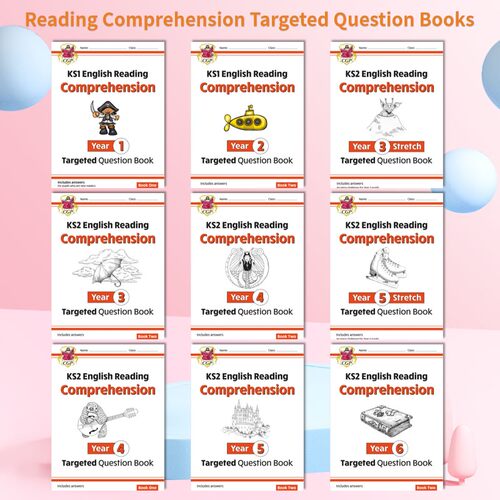 英国CGP原版教辅 Reading Comprehension Targeted Question Book K 1-2 Year 1-6年级英语阅读理解定向试题册 配答案 - 图0