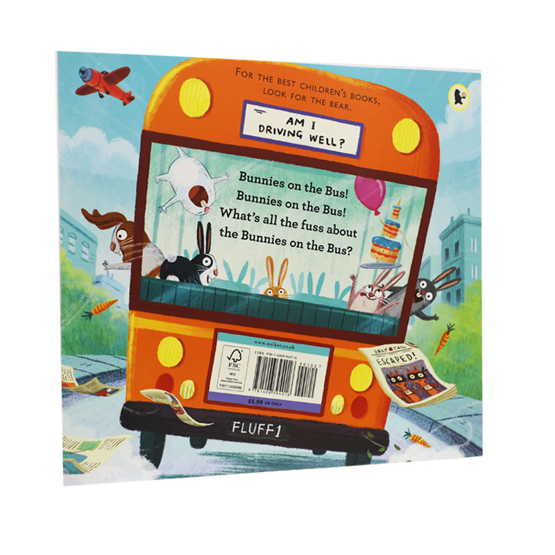 Ben Mantle 插画精品绘本系列 Bunnies on the Bus 巴士上的小兔子 英文原版儿童绘本 低幼幽默韵律启蒙励志故事图画书 3-6岁 - 图0