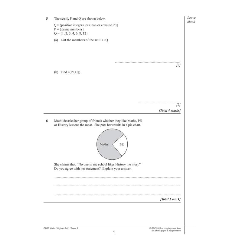 英国原版CGP教辅 GCSE Maths Edexcel Practice Papers: Higher Grade 9-1 GCSE 数学 Edexcel 练习测试提高  大音 - 图3