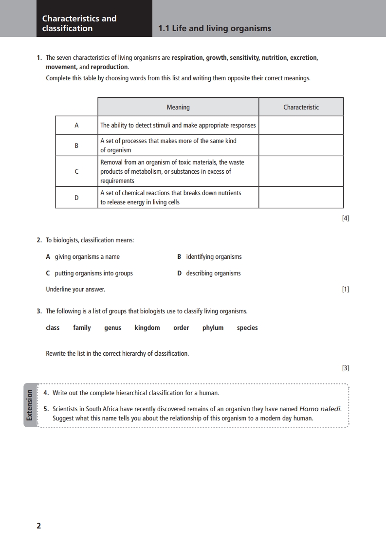 剑桥 NEW Cambridge IGCSE & O Level Complete Biology Student Book/Workbook 生物学第四版学生用书/练习册 可选 - 图3