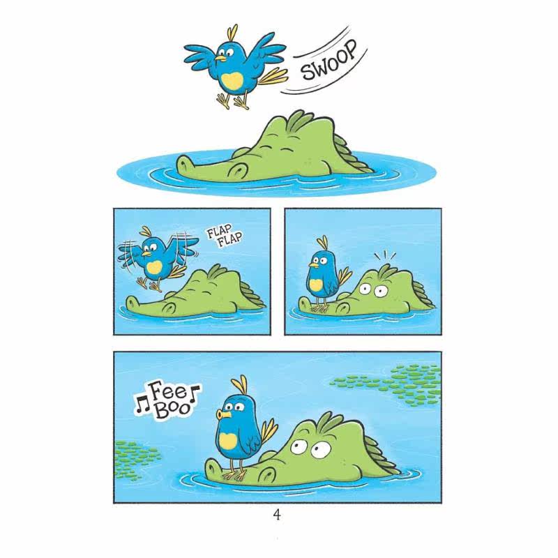 桥梁漫画 小鸟和鳄鱼1 不可能的朋友Beak & Ally #1 Unlikely Friends 英文原版进口 儿童图画图像小说 漫画故事 大音