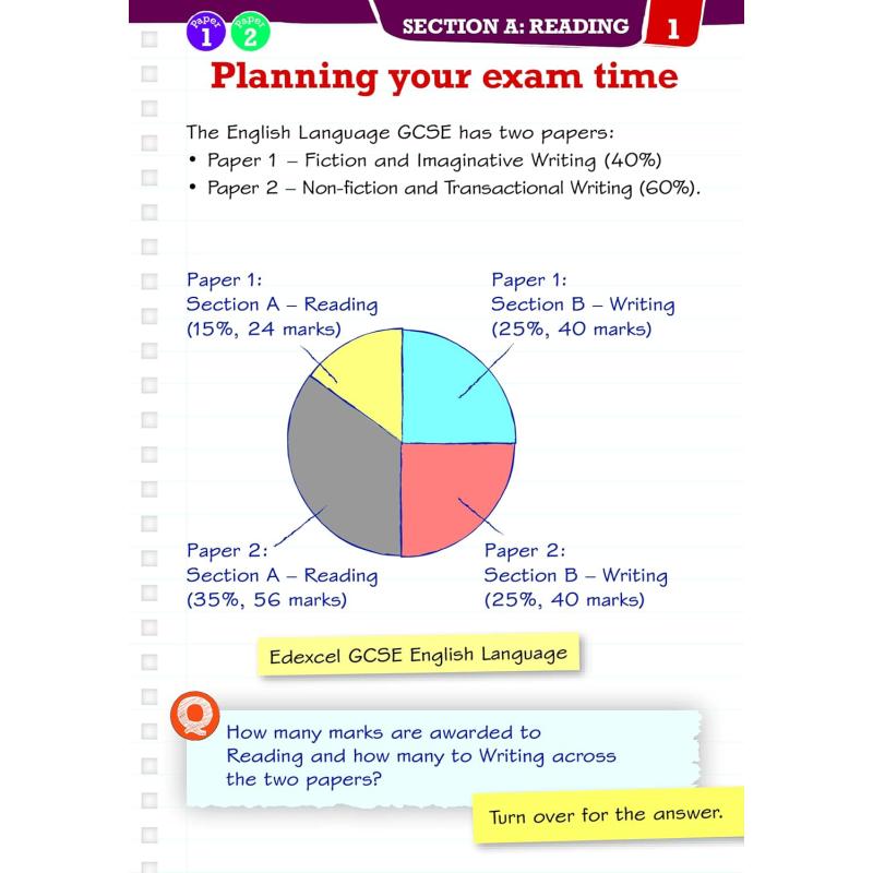 Pearson Revise 培生爱德思GCSE英语语言复习卡片含在线复习Edexcel GCSE English Language Revision Cards 2025 大音 - 图2