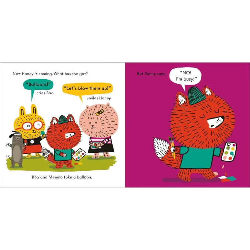 Zachariah OHora 索尼学乖了系列儿童绘本3册套装Sonny Says Mine NO Sorry 性格培育故事图画书英文原版进口图书 大音 - 图1