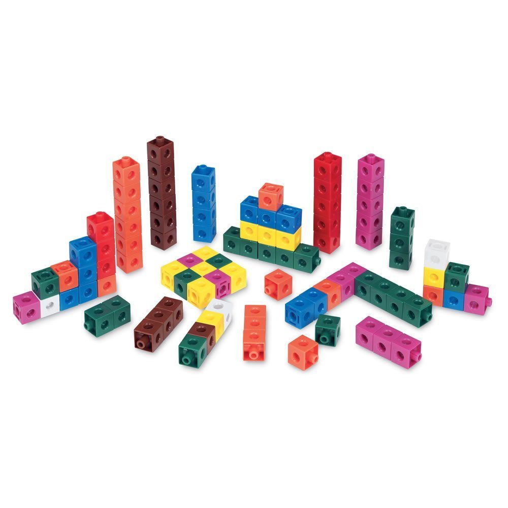 Linking Manipulative Cubes Set 可搭numberblocks 多颜色数字方块塑料积木数感启蒙数学教具低幼儿童益智学具100件套 英文原版 - 图0