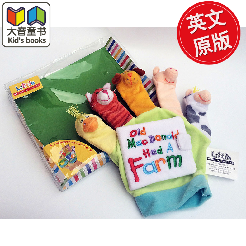 小小手指偶书 麦当劳农场 英文原版 old macdonald had a farm Finger Puppet Book 纸板书儿童绘本 小手掌书 宝宝玩具书 0-3