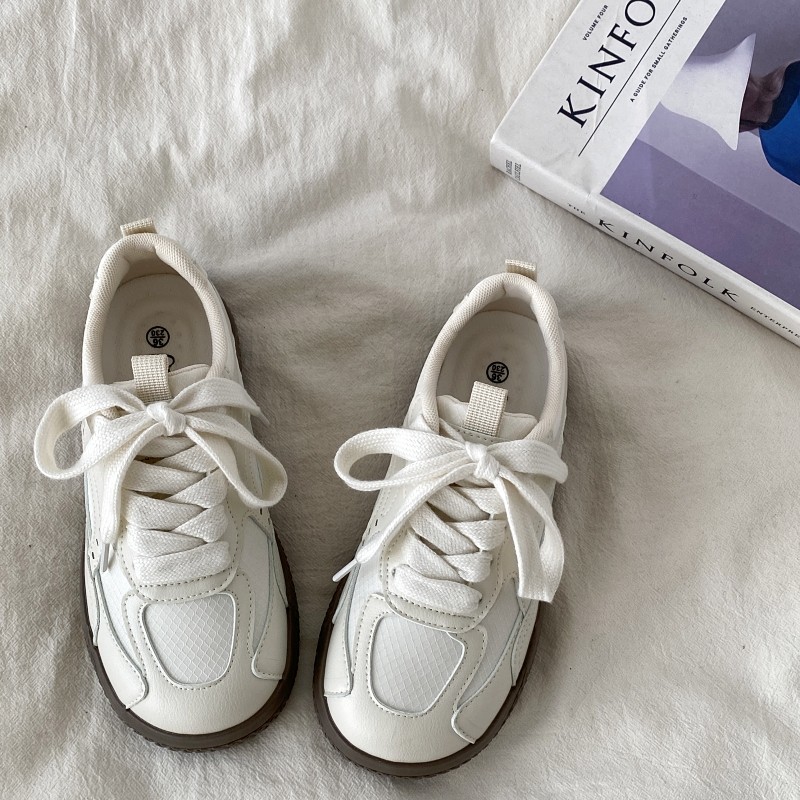 喜叔 复古德训小白鞋女2025新款春季百搭休闲运动鞋丑萌大头板鞋,淘宝优惠券,粉丝福利购,淘宝优惠卷