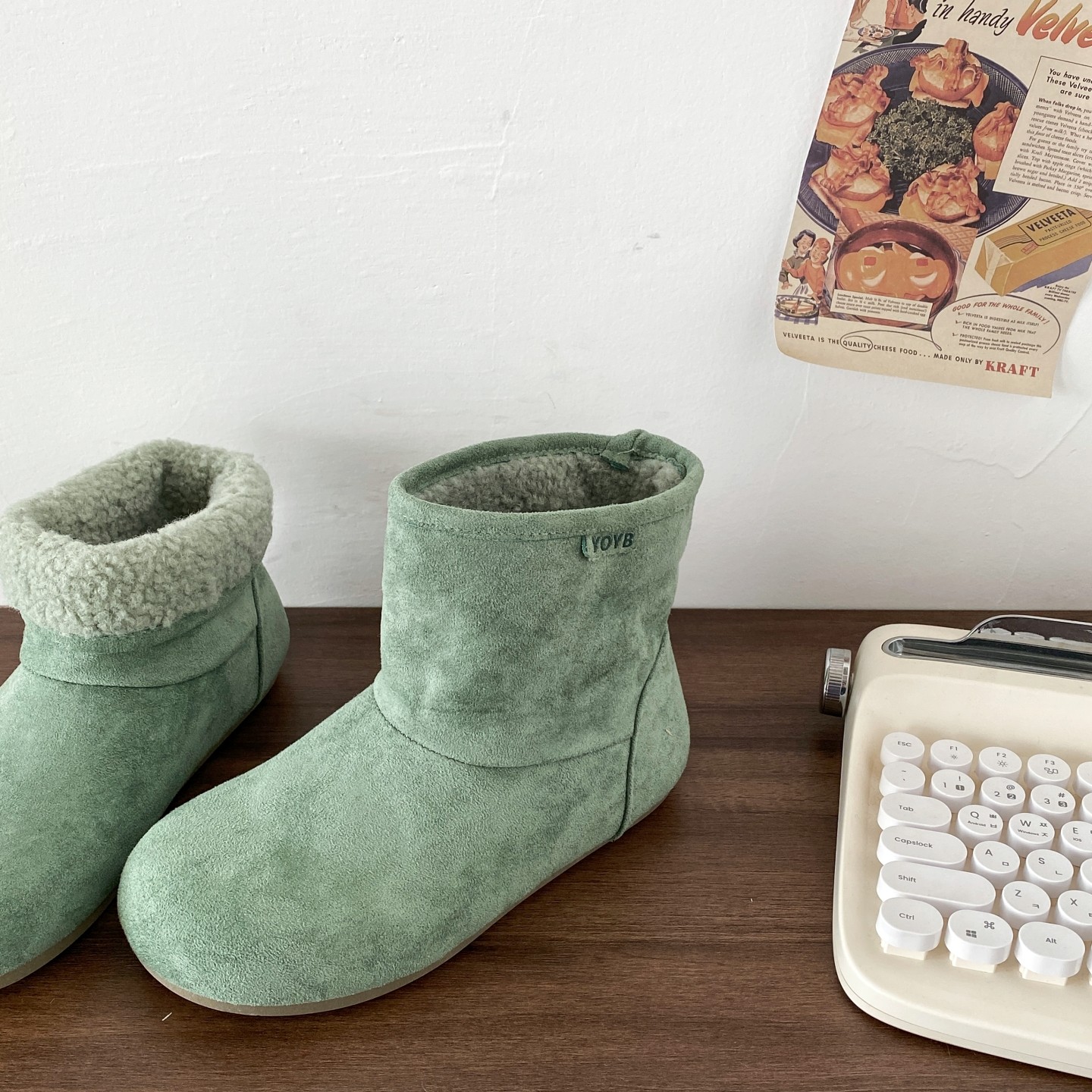 喜叔粉色平底毛绒雪地靴女2025新款冬季外穿保暖棉鞋加绒毛毛短靴,淘宝优惠券,粉丝福利购,淘宝优惠卷